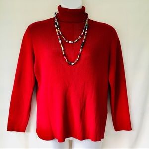 Annex red turtleneck x